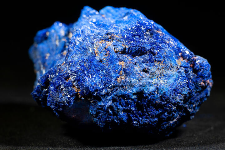 Blue azurite rock