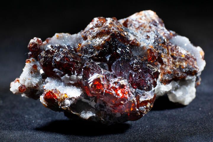 Quart and iron pyrite red